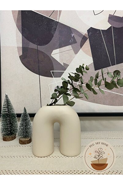 DygArtHome Seramik N Vazo (17 CM) Krem