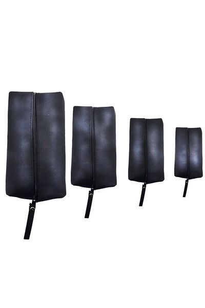 Makeuptime Ekko Black Matryoshka Leather Bag Set - 4 Pieces