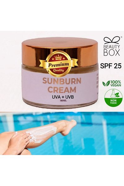 Beauty Box Premium Spf 25 Sun Protection - Anti-Chapped Cream, Skin Soothing, Vegan Moisturizer