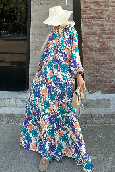 Cockatoo Γυναικείο καλοκαιρινό φόρεμα με σχέδιο βισκόζης oversized