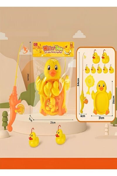 Ax Axentia 10 Parça Balık Tutma Yakalama Oyunu Mıknatıslı Oltalı Ördek Ve Yavruları Eğlenceli Eğitici Oyuncak