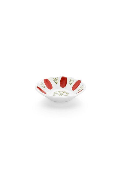 Özgül Red Melamine Coffee Pot Tea Plate - 12 Pieces, 13.3 cm ML104K