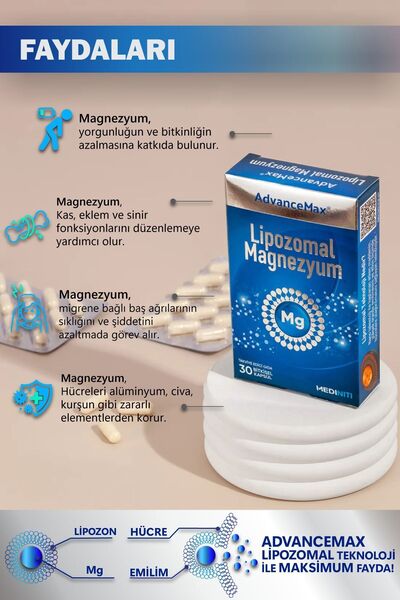 AdvanceMax Lipozomal Magnezyum 30 Kapsül