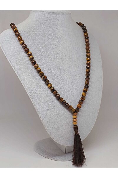 Yasamtohumu Kaplangözü Taşı108'lik Tibet Stili El Yapımı Mala Kolye (51394)