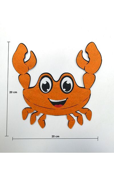 keçeli dünyam Felt Figure, Crab 20 cm