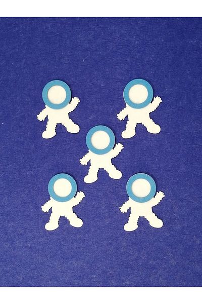 keçeli dünyam Felt Figure, Astronauts Vesical Frame 13 cm 5 Pieces