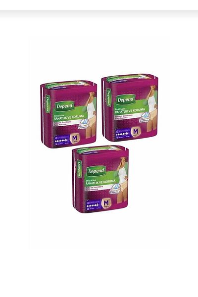 Depend Absorbent Panty Diapers Size M 30 Pieces (70 Cm -105 Cm)
