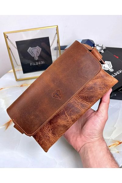 Fil Deri Genuine Leather Premium Men's Handbag - 2056