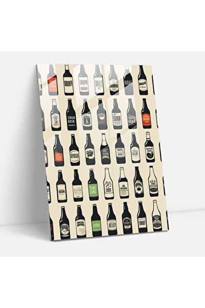 PaintedAnarchy Glass Print Typography - Beer, Minimalist, Glass Print, Quotes