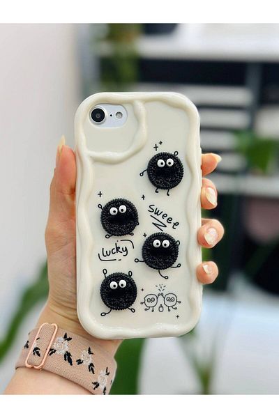 Go Aksesuar حافظة سيليكون مرنة بتصميم لعبة ثلاثية الأبعاد متوافقة مع هاتف Iphone 7 - 8 - Se 2020 -Se 2022