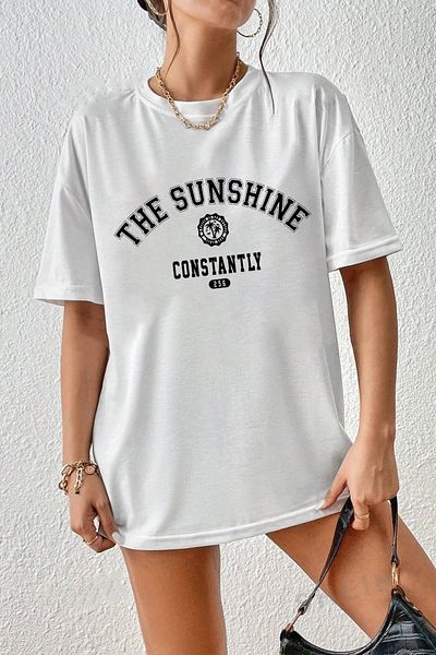 DAXİS Sportwear Company Tricou oversize cu decolteu - imprimat