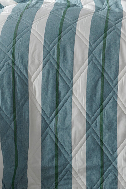 Enlora Home İpliği Boyalı Çok Amaçlı Örtü Çift Kişilik Helsinki Petrol