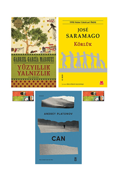 Can Yayınları Can,YÜZYILLIK YALNIZLIK  Körlük 3 nitelikli edebiyat kitabı set