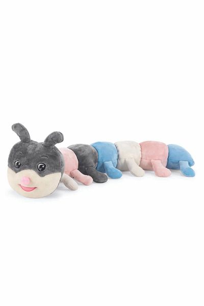 GRAN TOYS Pink Plush Caterpillar Play and Sleeping Companion - 85cm