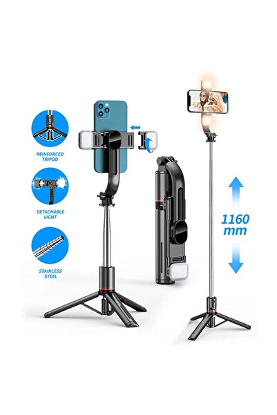 Asfal Çift Işıklı 3 Renkli Uzaktan Kumandalı 116 Cm Tripod, Özçekim Ve Selfie...