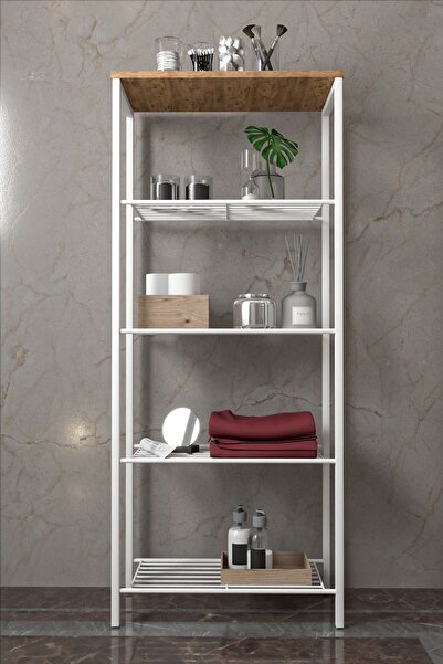 Retodesign Beyaz 63/30 Çok Amaçlı Raf, Mutfak Rafı , Banyo Düzenleyici Raf 1892b
