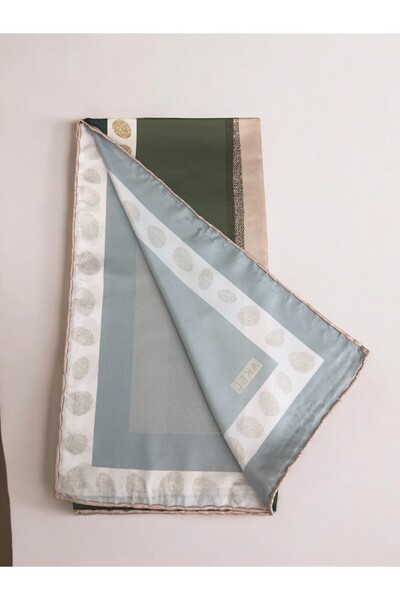 Akel Pastel Patterned Alpha Twill Scarf - 95x95