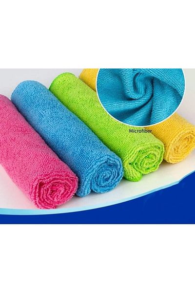 MCK Plus 10-piece 40x40 kitchen Floor Bathroom Cleaning Cloth - Microfiber Towel Cloth, Mixed Color