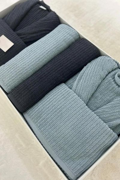 Zeynep Tekstil Nurpak 8 Piece Family Bathrobe Set - Boxed