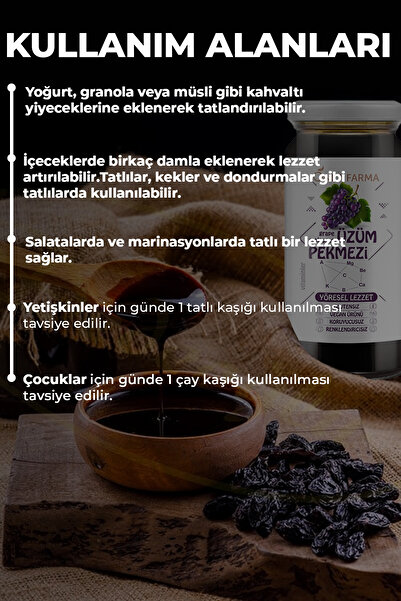 OnkaFarma Onka Farma Doğal Üzüm Pekmezi 315 gram Katkısız Koruyucusuz %100 Saf