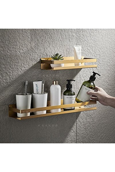 ATAK İKLİMLENDİRME Banyo Rafları Köşe Rafı Duvara Monte Duş Tutucu Tuvalet Dü...