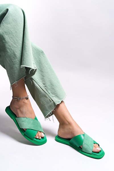 Riccon Papuci Ghinnuba pentru femei 0012518   Verde