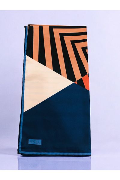 Akel Eșarfă cu dungi colorate Alpha Twill - 95 x 95