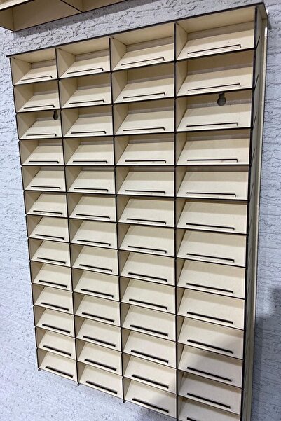 mdf Eğimli Ahşap Duvar Araba Rafı (küçük)