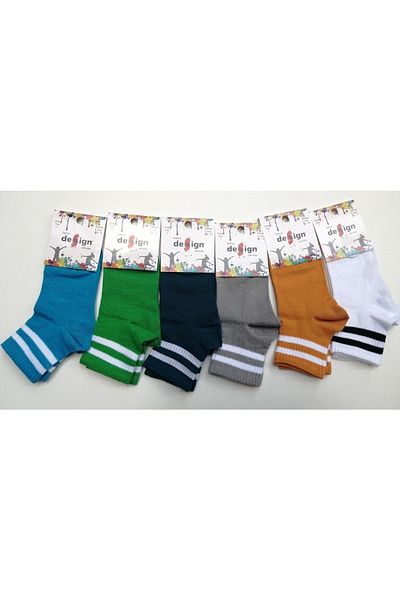 Design Socks 6 опаковки детски чорапи с дизайн на райе