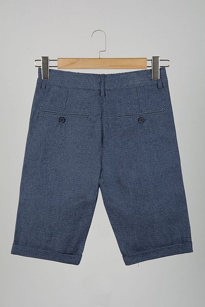 Terapi Men Men's Blue Slim Fit Linen Shorts