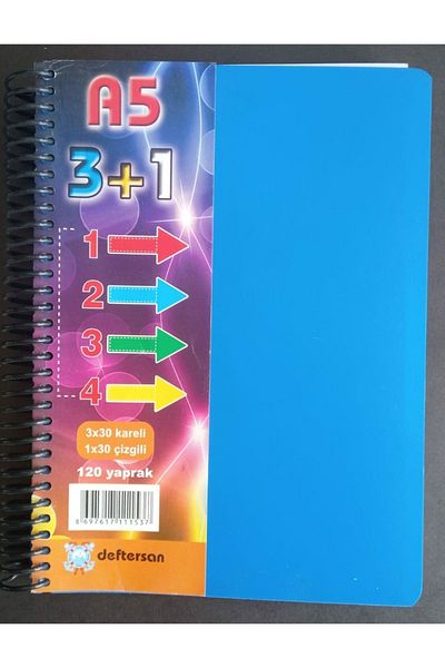 DEFTERSAN A5 Plastic Cover 3 1 120 Sheets