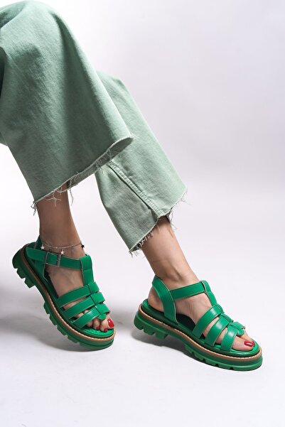 Riccon Ishvelian Women's Sandals0012750 Green