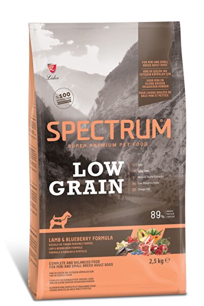 Spectrum Low Grain Kuzulu Yaban Mersinli Mini Ve Küçük Irk Yetişkin Köpek Maması 2,5kg