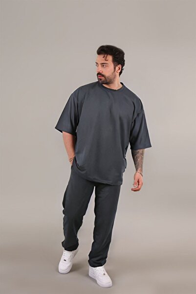 YAKAMEL Muški Oversize kroj kratki rukav T-shirt pidžama set