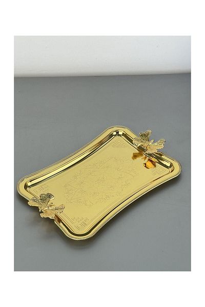 AROW Luxury Metal Single Gold Metal Tray
