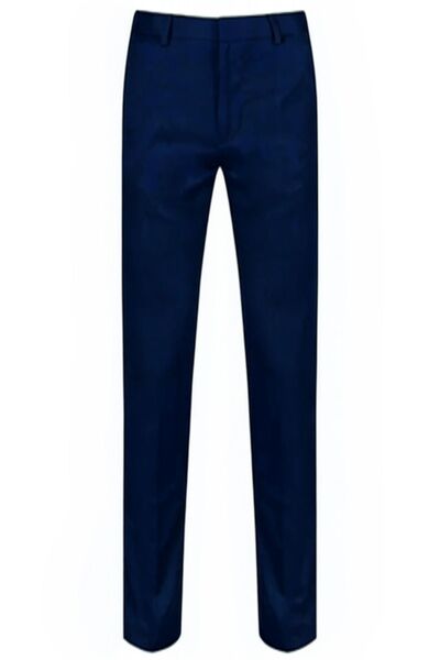 YAKAMEL Pantaloni de școală pentru băieți, albastru marin, cu lycra înaltă - ...