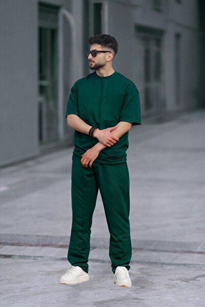 OKULCUBABA Men's Oversize Summer Tracksuit Set - Short Sleeve