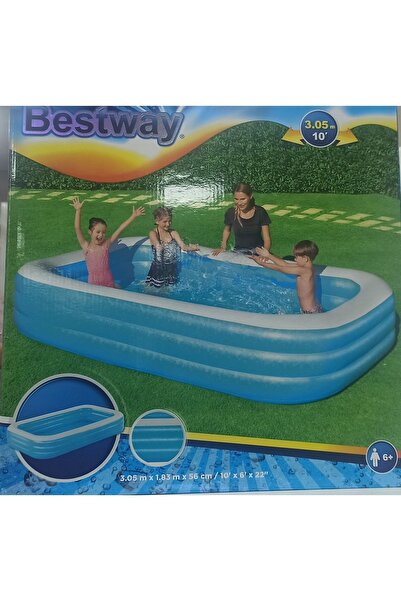 BESTWAY Havuz 305*183*56 Cm Capında Düz Aile Boyu
