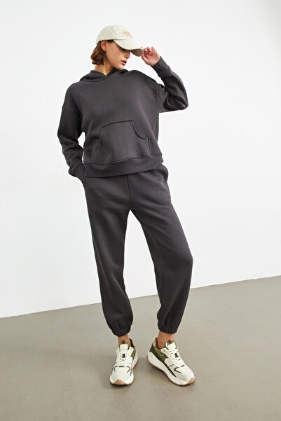 YAKAMEL Γυναικείο σετ φόρμας με ελαστικό πουφ από 3 κλωστές