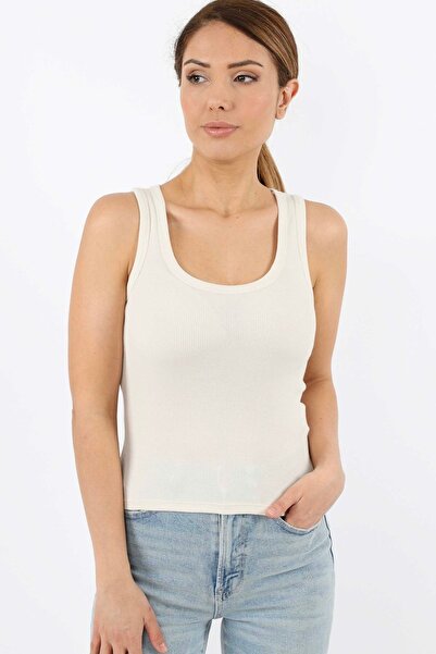 YAKAMEL BEJ Жіночий атлет - з підкладкою та товстими бретелями, базовий трикотаж