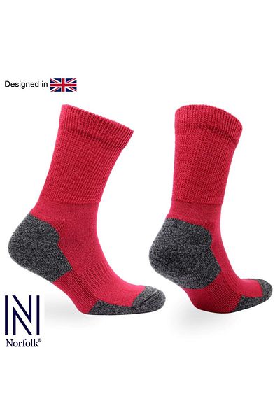 NORFOLK Alfie Diabetic Bamboo Cushioned Candy Socks - Edema Friendly Walking Socks 1 Pair