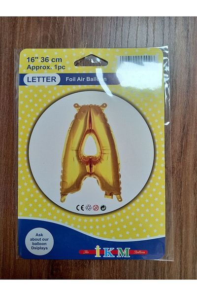 ikm balon LETTER A BALLOON 16 inch Gold 36cm