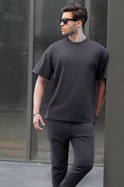 YAKAMEL Udoban muški letnji Pamučni džersej Oversize kroj T-shirt set pidžama