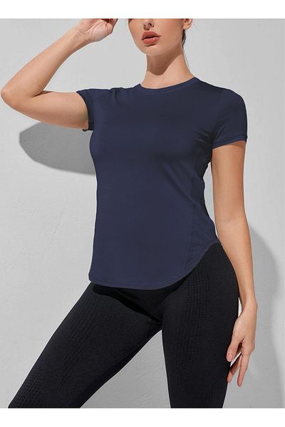 GHASSY CO. Ghassy Co. Γυναικεία Dry Fit Running Yoga Quick Dry Moisture Wicking Αθλητικό T-shi με δίχτυ στα πλαϊνά