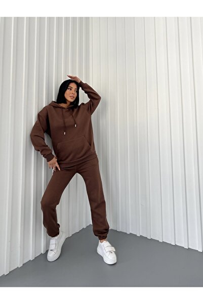 YAKAMEL 3 Thread Women's Oversize Raised Tracksuit Set