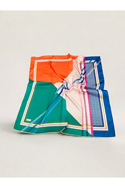 Akel 95x95 см Шарф з смугастим зигзагоподібним візерунком Alfa Twill