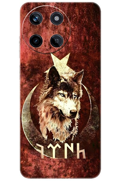 realme 11 (RMX3636) Uyumlu Kılıf Desen Baskılı Silikon Kurt ve Göktürkçe STK:...