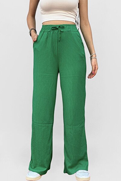 YAKAMEL Visok struk Sa džepovima Palazzo ženske pantalone - Lepog pada