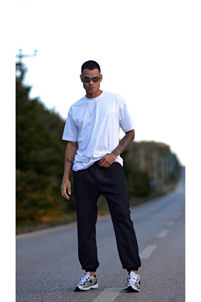 YAKAMEL Pantaloni de trening unisex negri Ob Comfort