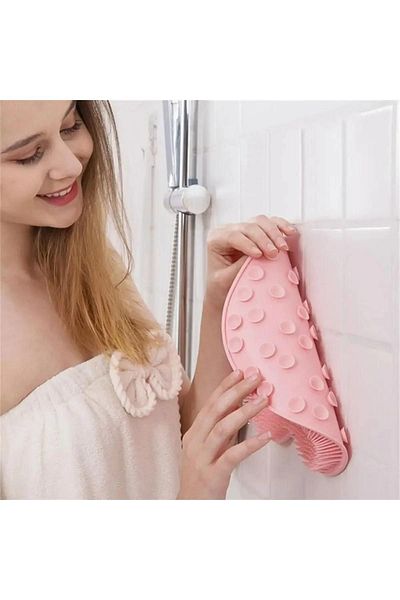 homeneeds Silicone Bathroom Foot and Back Massage Brush - Suction Pad